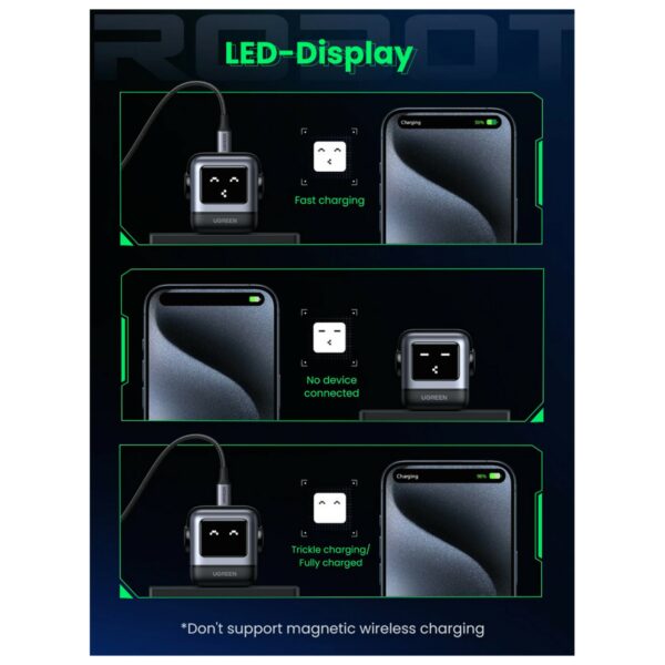 ugreen 25685b uno rg 65w 3 port gan fast charger eu (black)