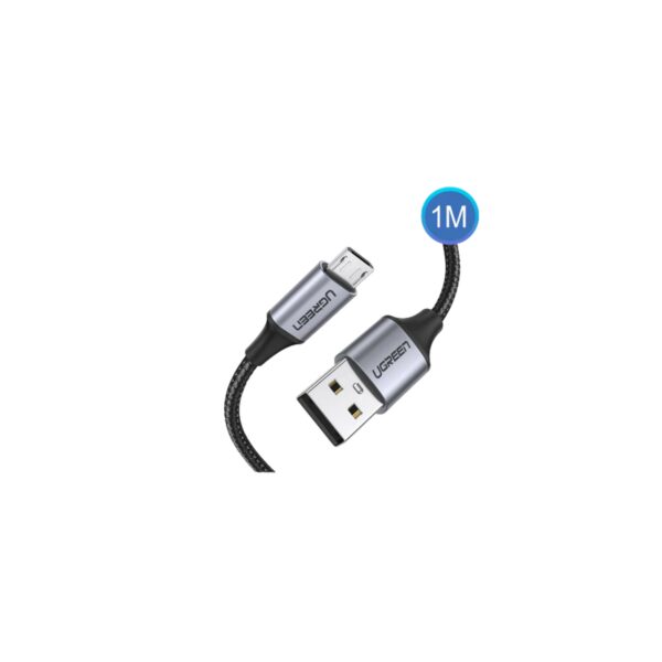 ugreen 60146 us290 micro usb 2.0 cable 1m metalblack
