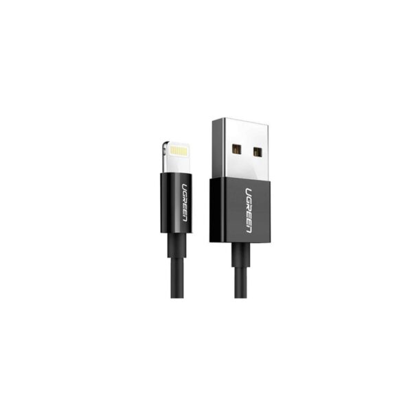 ugreen 80823 2m black lightning to usb 2.0 a male cable