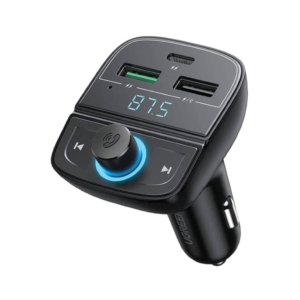 ugreen 80910 bluetooth car charger (5.0+pd+qc3.0+usb flash drive+tf) (black)