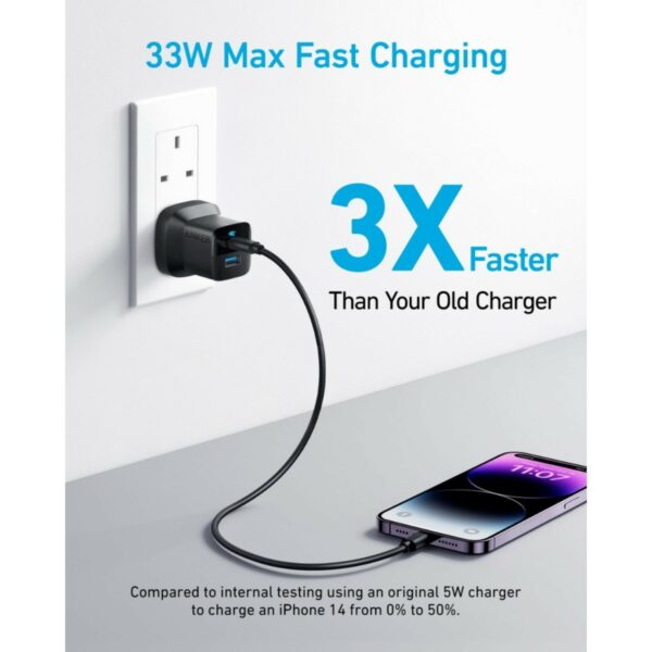 anker 323 33w charger black (a2331k11)