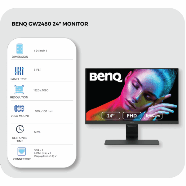 benq gw2480 24" monitor