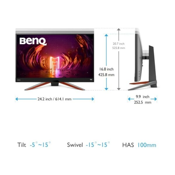 benq mobiuz ex2710q gaming monitor (27 inch, ips, 1440p, 165 hz 1ms hdr 400)