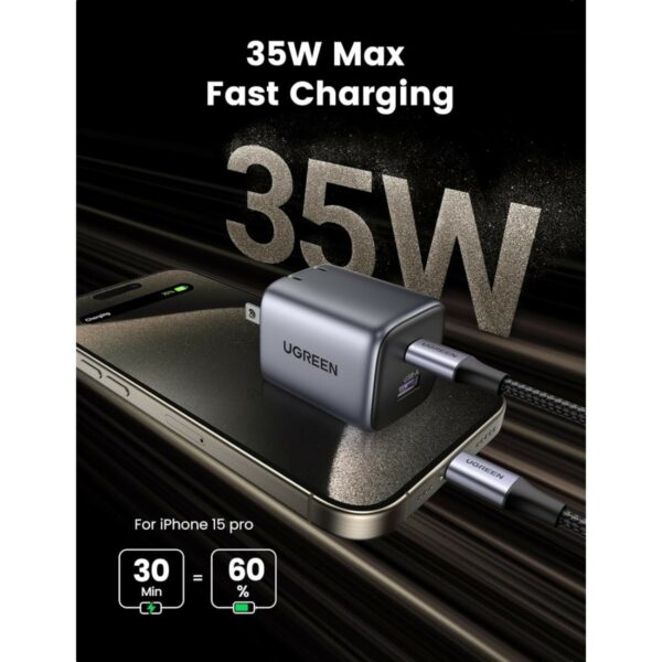 ugreen 15538 nexode 35w 2 port gan fast charger us