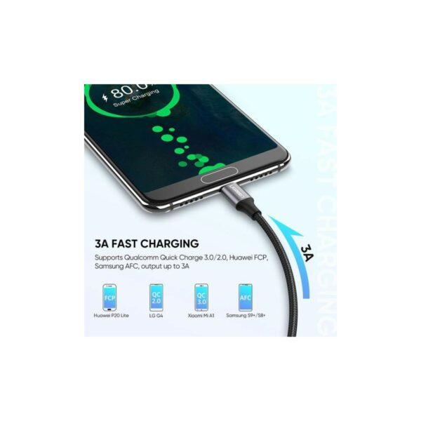 ugreen 60126 usb type c cable nylon braided usb a to usb c fast charger