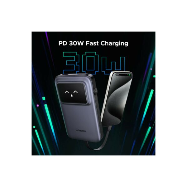 ugreen 35603b 10000mah power bank with built in cable