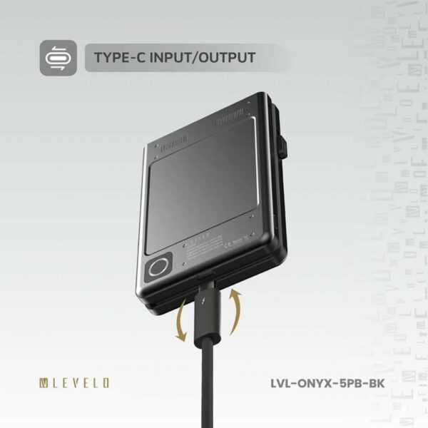 levelo onyx portable 5000mah 3 in 1 cardholder power bank