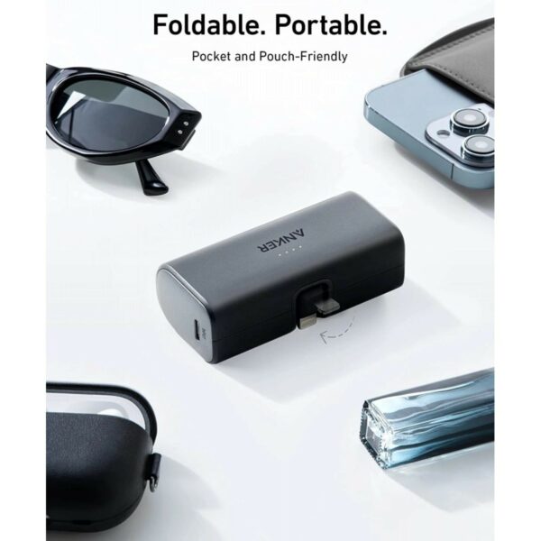 anker 621 nano power bank 12w, built in lightning connector (a16445012/22/32)