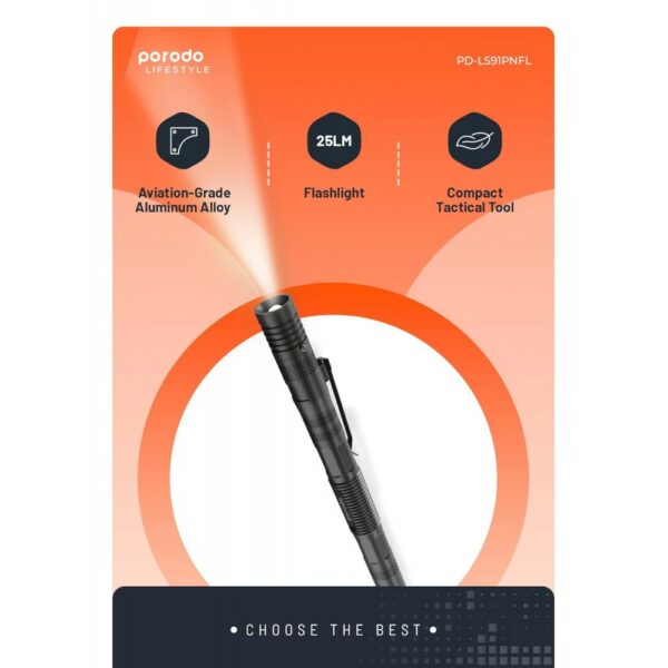 porodo lifestyle outdoor 9 in1 flashlight
