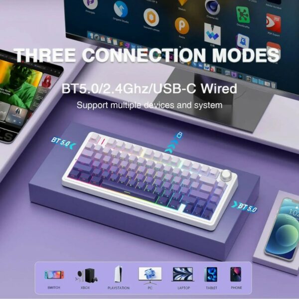 aula f75 pro wireless mechanical keyboard