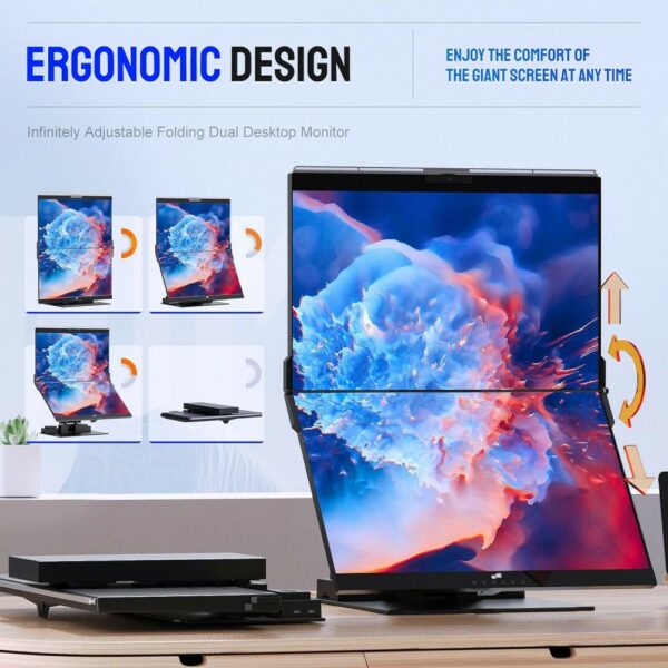 mobile pixels geminos dual 24" stacked fhd monitors (mb 116 1001p01)