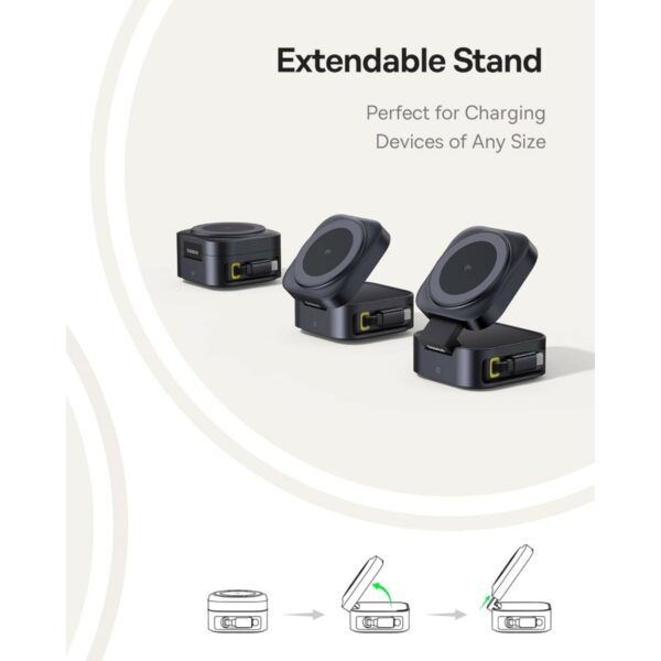 baseus picogo 2 in 1 magnetic wireless charging station qi2 (bsw 5420)