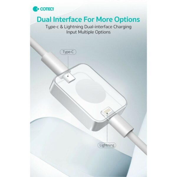 coteetci dual interface iwatch and airpods/pro wireless charger (26005 ts)