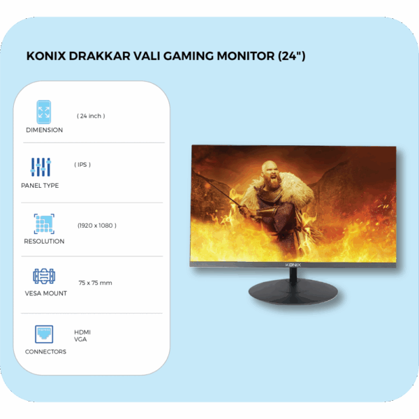 konix drakkar vali gaming monitor