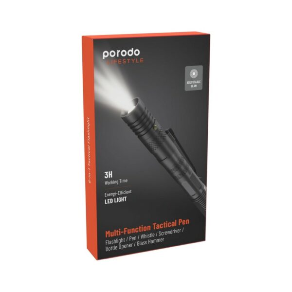 porodo lifestyle outdoor 9 in1 flashlight