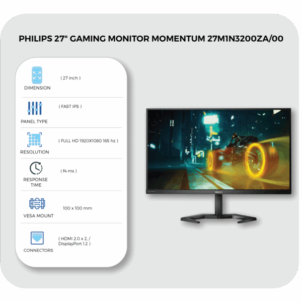 philips evnia gaming monitor (27")