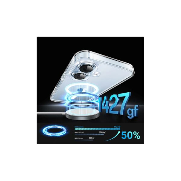 ugreen 45922 classy clear magnetic protective case for iphone 16 plus upgraded version (clear)