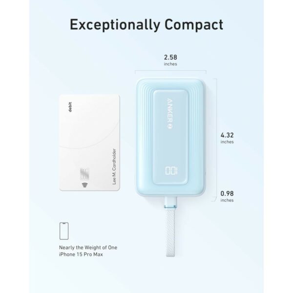 anker zolo power bank 10000mah 30w with built in usb c