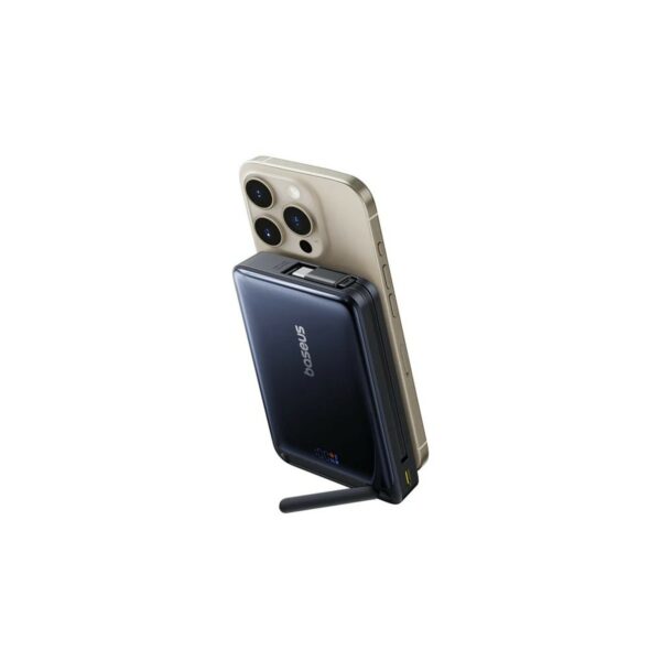 baseus qi2 3 in 1 nomos 10000mah 45w magnetic powerbank (black)