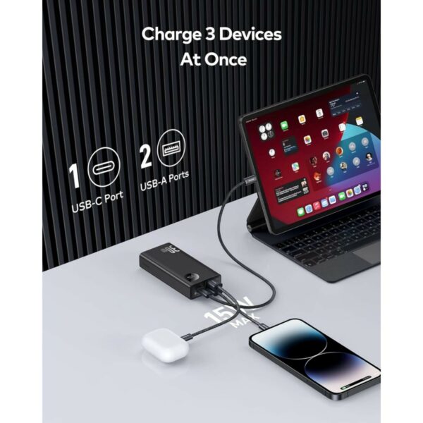 baseus adaman2 fast power bank 10000mah 30w (black)
