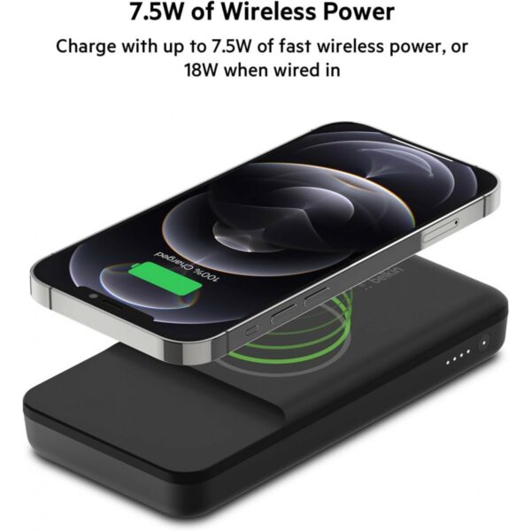 Belkin Magnetic Portable Wireless Charger 10K , Black | BPD001BTBK - Image 6