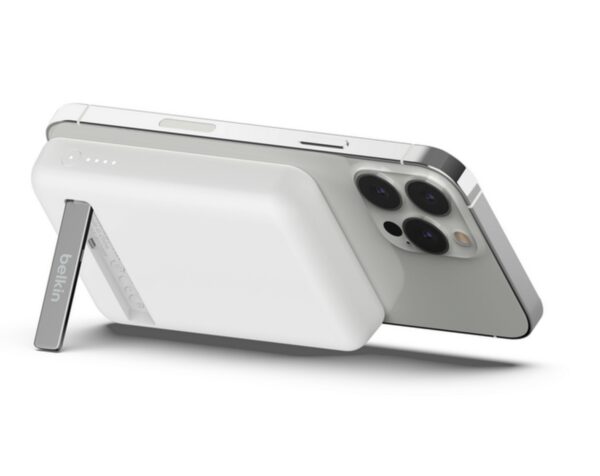belkin magnetic wireless power bank 5k + stand (bpd004btbk/wt)