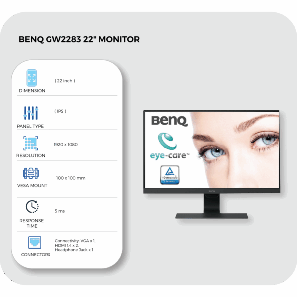 benq gw2283 22" monitor