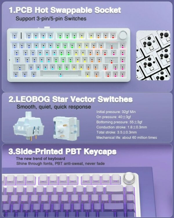 aula f75 pro wireless mechanical keyboard