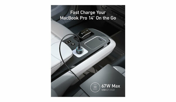 anker 335 67w car charger black (a2736h11)