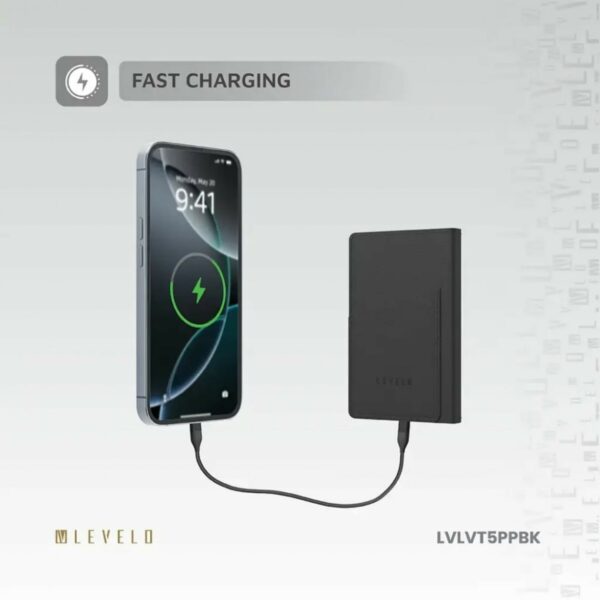 levelo vermont portable 3 in 1 wallet power bank