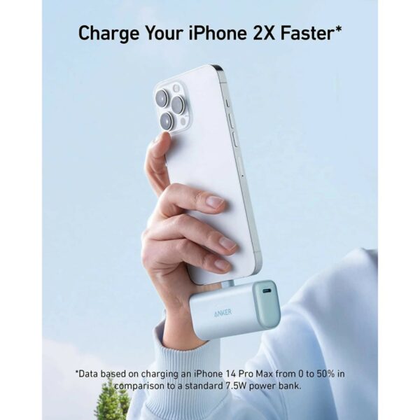 anker 621 nano power bank 12w, built in lightning connector (a16445012/22/32)