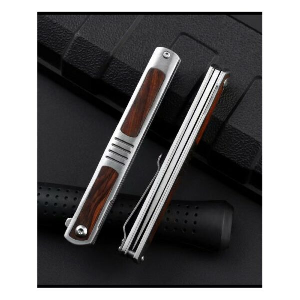 mini knife with wooden skin