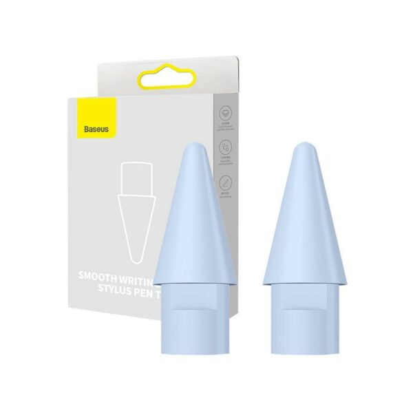 baseus smooth writing stylus pen tips (pack of 2) blue