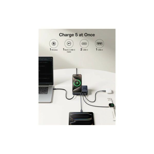 baseus nomos 5 in 1 desktop charger with retractable cable