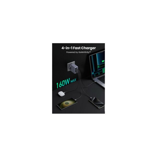 ugreen 25878 nexode pro 160w 4 port gan fast charger set uk