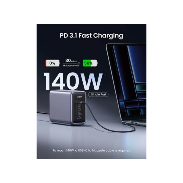 ugreen 90904b nexode 300w gan wall usb c charger 5 ports