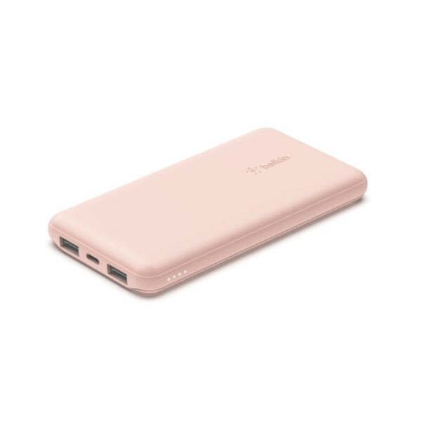 belkin boost↑charge 3 port power bank 10k + usb a to usb c cable(bpb011btbk/bl/rg)