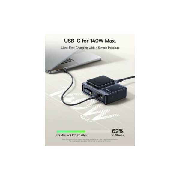 baseus nomos 5 in 1 desktop charger with retractable cable