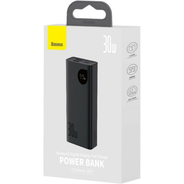 baseus adaman2 fast power bank 10000mah 30w (black)