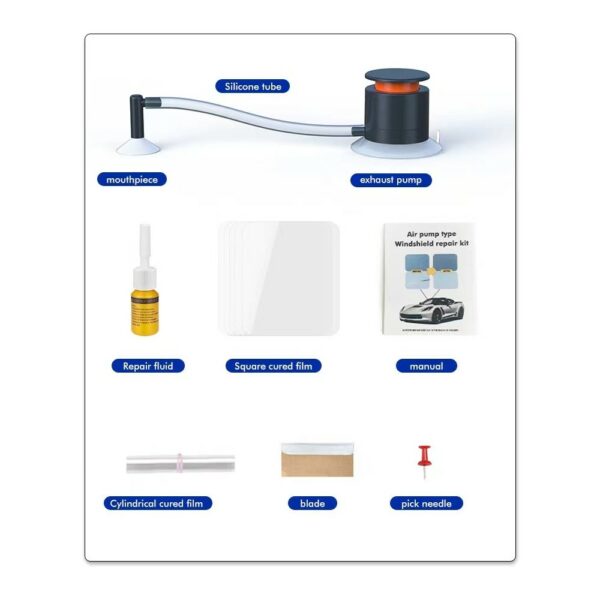 air pump type windshield repair kit (20490500728)