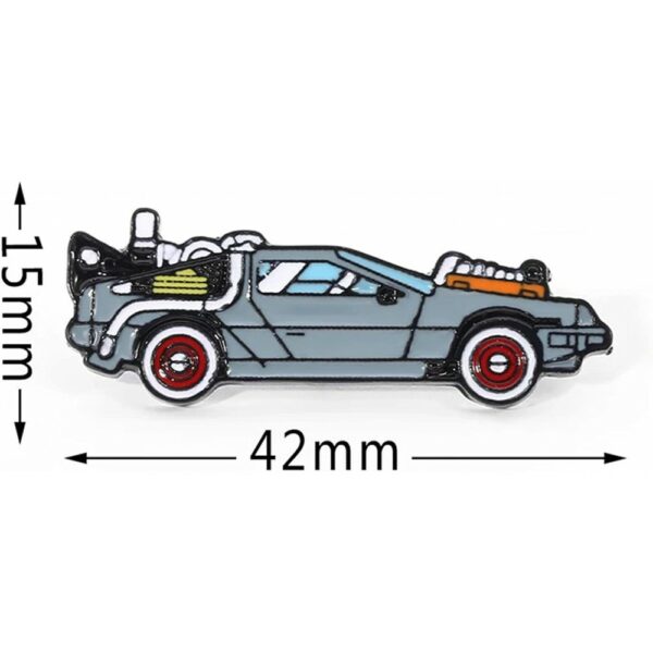 back to the future delorean enamel pin