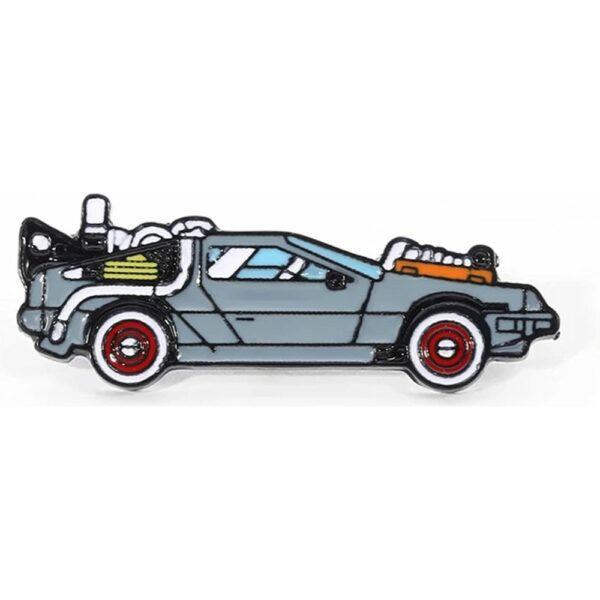 back to the future delorean enamel pin