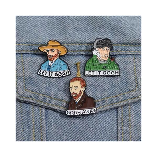 van gogh backpack enamel pins