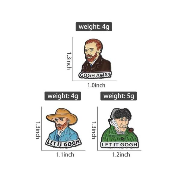 van gogh backpack enamel pins