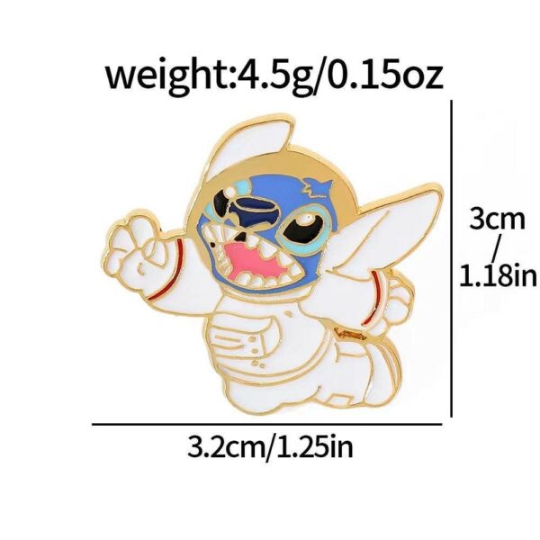 astronaunt stitch enamel pin