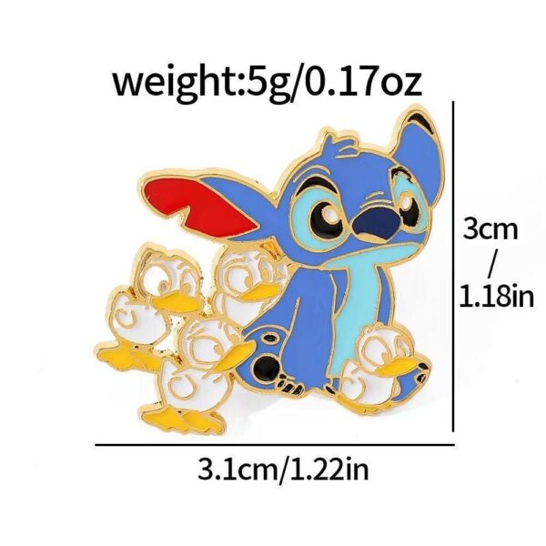 stitch sitting with ducks enamel pin