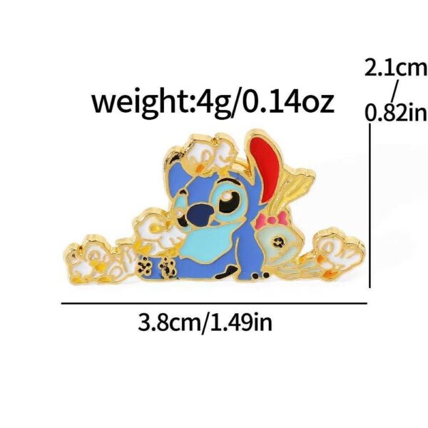 stitch with ducks enamel pin