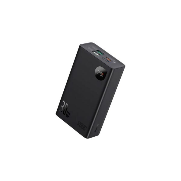 baseus adaman2 digital display fast charge power bank 30w 20000mah black (vooc edition)