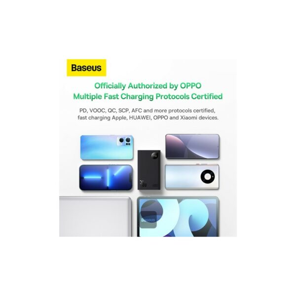 baseus adaman2 digital display fast charge power bank 30w 20000mah black (vooc edition)
