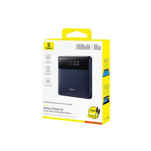 baseus h1 power bank with digital display 20000mah 100w cosmic